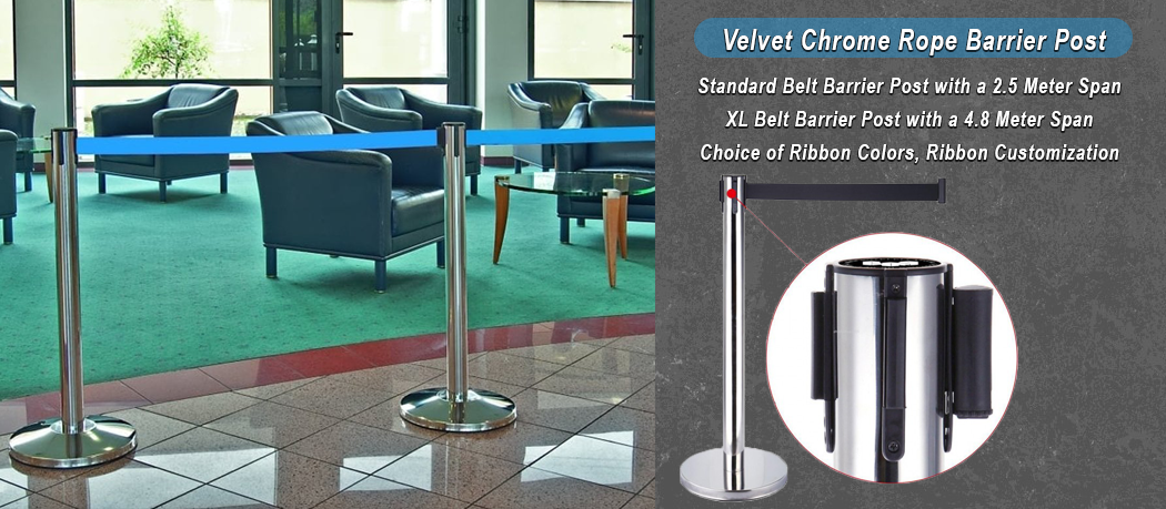 Chrome stanchion post