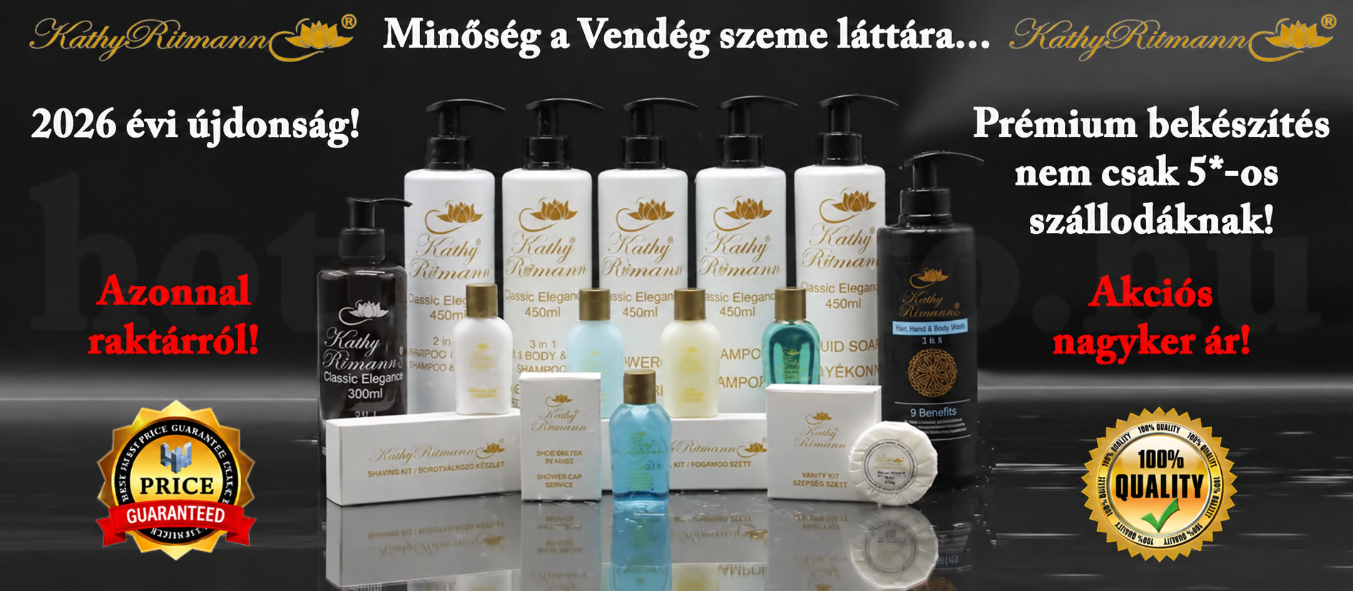 Fürdőszobai bekészítés szállodai
