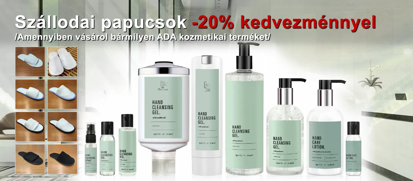 Vásároljon szállodai papucsokat -20% kedvezménnyel, bármilyen ADA termék vásárlása esetén