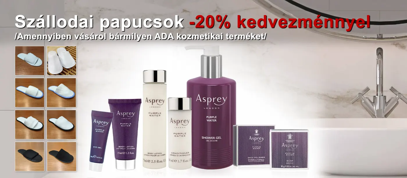 Vásároljon szállodai papucsokat -20% kedvezménnyel, bármilyen ADA termék vásárlása esetén