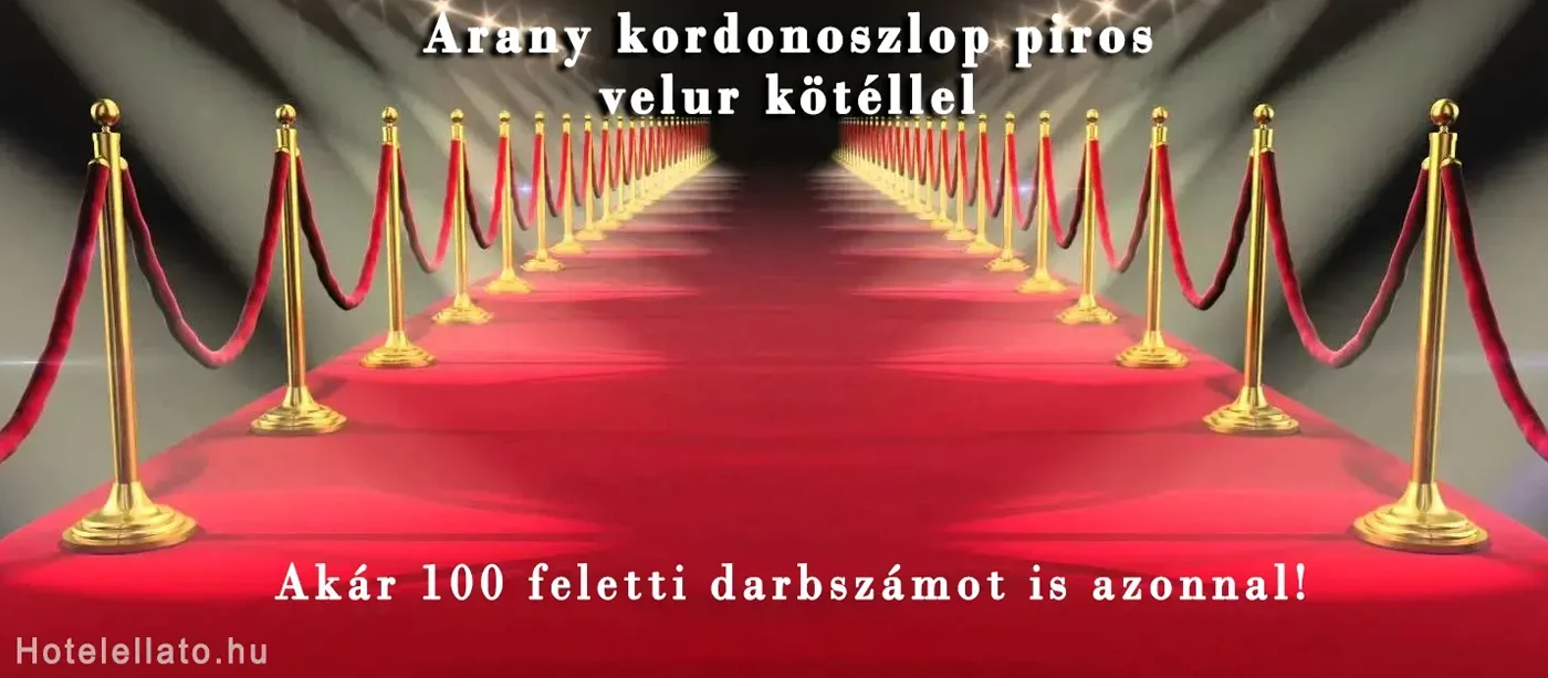 köteles kordonoszlop arany kifutón