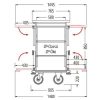 Housekeeping trolley, 148x130x55,5cm, 120L (04.01244.95-V)