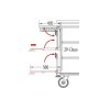 Housekeeping trolley, 166x130x555cm, 120L (04.01245.95-V)