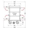 Housekeeping trolley, 166x130x555cm, 120L (04.01248.95-V)