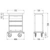Minibar filling trolley, 80,5x55,5x130cm (04.01250.95-V-M)