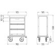 Minibar filling trolley, 96,5x55,5x130cm (04.01251.95-V-A)