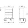 Minibar filling trolley, 96,5x55,5x130cm (04.01251.95-V-M)
