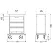 Minibar filling trolley, 115,5x55,5x130cm (04.01252.95-V-N)