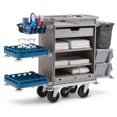 Housekeeping trolley, 148x130x55,5cm, 120L (04.01257.95-V)