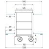   Housekeeping trolley, 150,8x58,6x58,6cm, 120L (04.08025.95-V009)