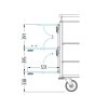   Housekeeping trolley, 150,8x58,6x58,6cm, 120L (04.08025.95-V009)