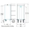   Housekeeping trolley, 190,8x58,6x129,1cm, 120L (04.08035.95-V032)