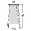 Laundry trolley, 63,3x98x55cm, 80L (04.09041.75-7084)