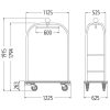   Brembarer Gepäcktransportwagen, 122,5x62,5x191,5cm (04.14691.31-0001)
