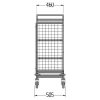   Housekeeping trolley, 173,8x123,1x50,5cm, 120L (04.15708.95-7097)