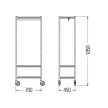 Room-change trolley, 70x45x185cm (04.30011.10-0000)