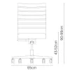   Burgess furniture, L: 65cm, Width: 62cm, H: 90-99cm, Weight: 14kg. Sitting area: 43-52cm (05/2)
