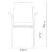 Burgess furniture, L: 59cm, Width: 60,5cm, H: 90cm, Weight: 8,1kg. Sitting area: 47cm (08/4A)