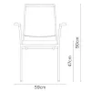   Burgess furniture, L: 59cm, Width: 58,5cm, H: 90cm, Weight: 7,3kg. Sitting area: 47cm (08/5A)