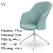 Burgess furniture, L: 65cm, Width: 69cm, H: 97cm, Weight: 10,4kg. Sitting area: 49cm (10/13)