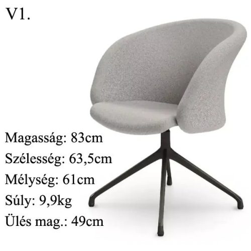 Burgess furniture, L: 83cm, Width: 63,5cm, H: 83cm, Weight: 9,9kg. Sitting area: 49cm (10/3)