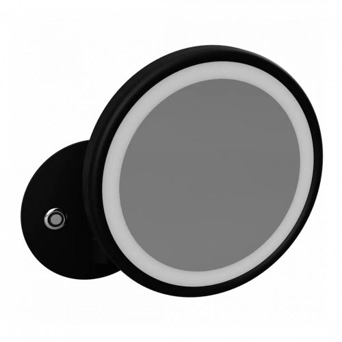 Fali kozmetikai tükör, fekete, 25,5x20x40cm (112101140)