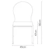  Burgess furniture, L: 45cm, Width: 63cm, H: 90cm, Weight: 7,4kg. Sitting area: 47cm (12/4)