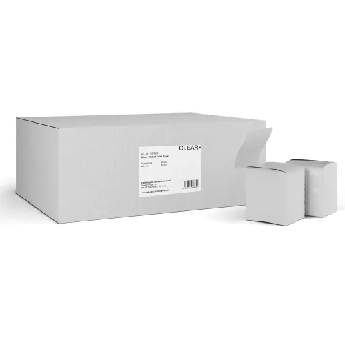 Clear+ hajtogatott wc papír, 40x265mm (1701524)