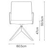   Burgess furniture, L: 60,5cm, Width: 61cm, H: 93,5cm, Weight: 10,6kg. Sitting area: 47cm (19/5A)