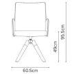 Burgess furniture, L: 60,5cm, Width: 61cm, H: 93,5cm, Weight: 10,6kg. Sitting area: 47cm (19/6A)