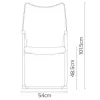   Burgess furniture, L: 54cm, Width: 62cm, H: 96cm, Weight: 10,2kg. Sitting area: 48,5cm (37/9)