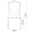 Burgess furniture, L: 45cm, Width: 63cm, H: 92cm, Weight: 5,6kg. Sitting area: 44,5cm (62/1E)