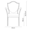   Burgess furniture, L: 61cm, Width: 60cm, H: 92,5cm, Weight: 7,9kg. Sitting area: 46cm (95/11A)