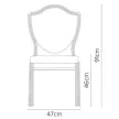 Burgess furniture, L: 47cm, Width: 61cm, H: 91cm, Weight: 6,5kg. Sitting area: 46cm (95/9)