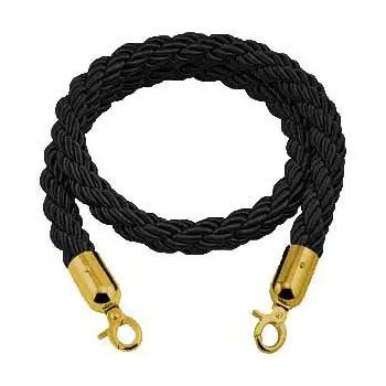 Fekete csavart kordonkötél