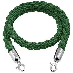 Green twisted rope barrier