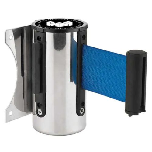 Wall-mounted holder, metal, with Blue tape, 5m