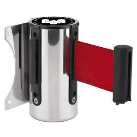 Wall-mounted holder, metal, with Red tape, 5m