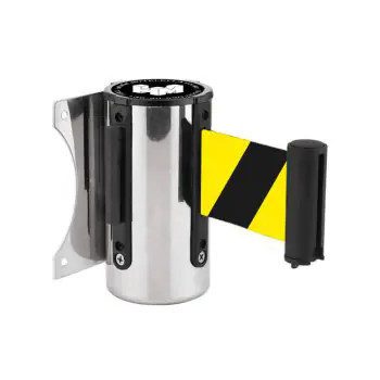 Metallwandhalterung mit gelb-schwarzem Band, 5m