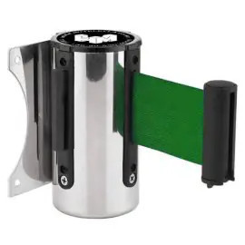 Wall-mounted holder, metal, with Green tape, 5m