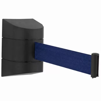 Blue plastic wall-mounted holder with blue tape, 5m