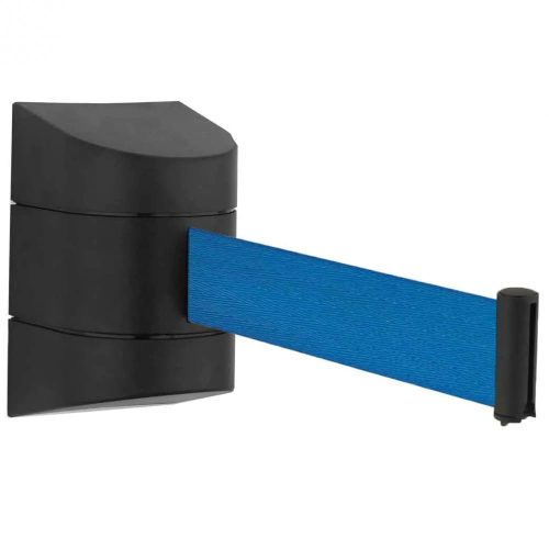 Blue plastic wall-mounted holder with blue tape, 5m
