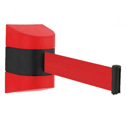 Red-white plastic wall-mounted holder with blue tape, 5m