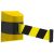 Yellow-Black plastic wall-mounted holder with blue tape, 5m