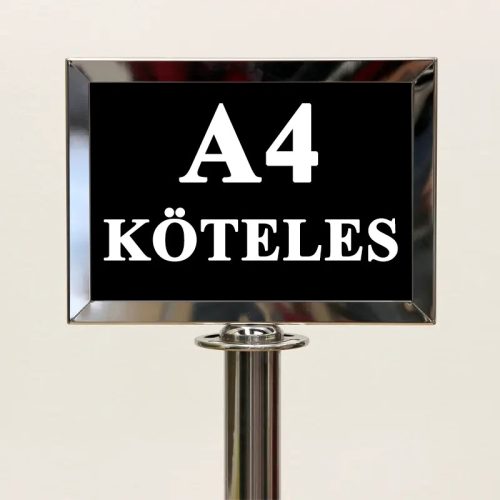 Liegende Informationstafel in Chrom, A4 (ITA4KF)