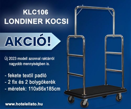 Chrome luggage trolley