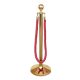 Rope barrier post in gold color