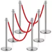 Rope barrier post in chrome color