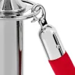 Rope barrier post in chrome color