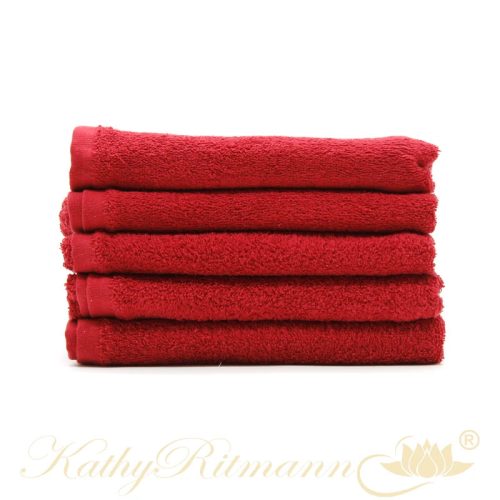 Tűzpiros frottír törölköző, 50x100cm, 420g (KR40050100red)